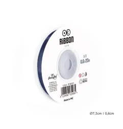Satīna lente jūras zila 6mm, 23m