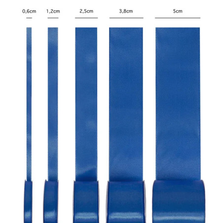 Satīna lente zila 12mm, 23m