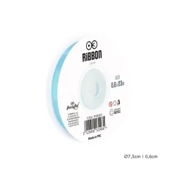 Satin ribbon light blue 6mm, 23m