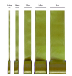 Satin ribbon green 12mm, 23m
