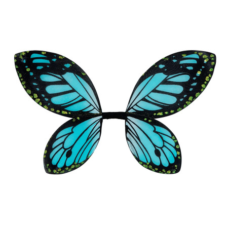 Butterfly wings black-blue, 66x38 cm