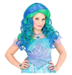 Mermaid Wig, turquoise emerald