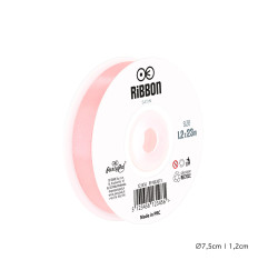 Satin ribbon light pink 12mm, 23m