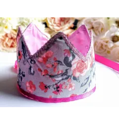 Fabric crown Rose