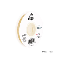 Satin ribbon gold 6mm, 23m
