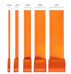 Satin ribbon neon orange 12mm, 23m