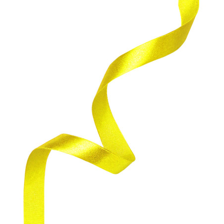 Satin ribbon yellow 6mm, 23m