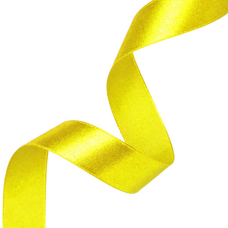 Satin ribbon yellow 38mm, 23m