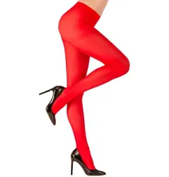 Women's red 40 DEN tights, suitable for everyday wear and parties