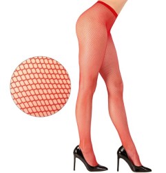Sarkanas tīkliņzeķubikses, M–XL izmērs, sieviešu sieta raksta zeķubikses ballītēm un kostīmiem