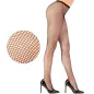 Black fishnet tights in sizes M–XXL, women's mesh pattern tights