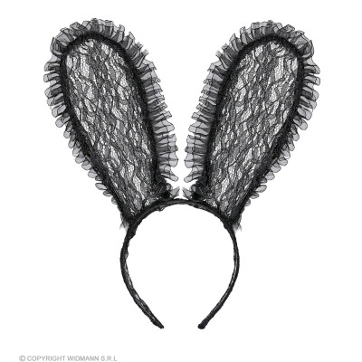 Bunny ears black lace