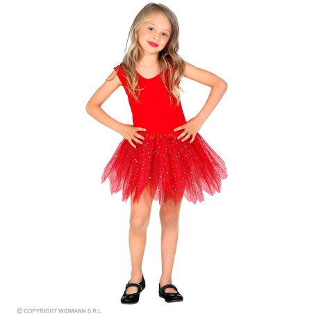 Tutu tulle skirt red, 30 cm