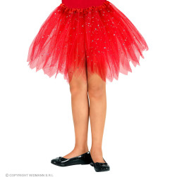 Tutu tulle skirt red, 30 cm
