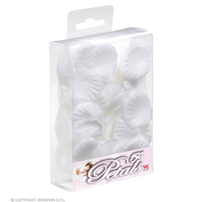 White fabric petals, 150 pcs.