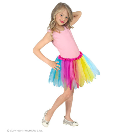 Tutu tulle skirt in rainbow colors, 30 cm