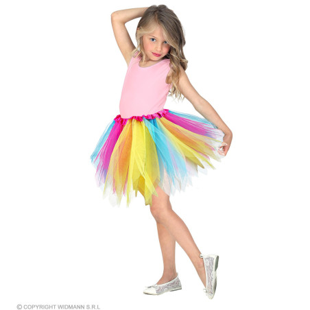 Tutu tulle skirt in rainbow colors, 30 cm