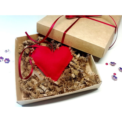 Heart in a red gift box