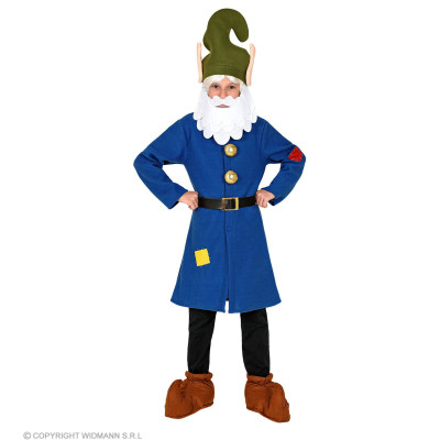 Dwarf costume blue, 104-140 cm