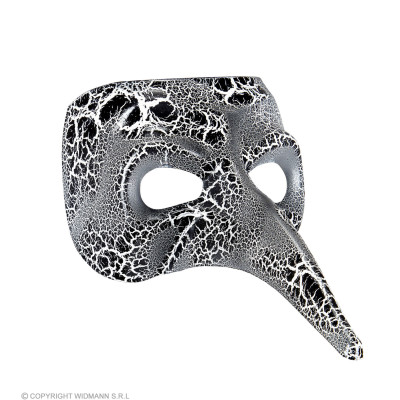 Venetian mask black and white with nose