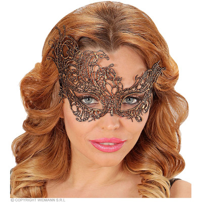 Venetian lace eye mask antique gold