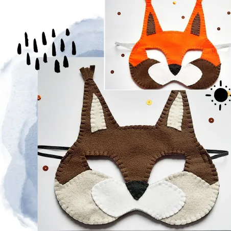 Squirrel mask Ditte – felt carnival costume for children and adults