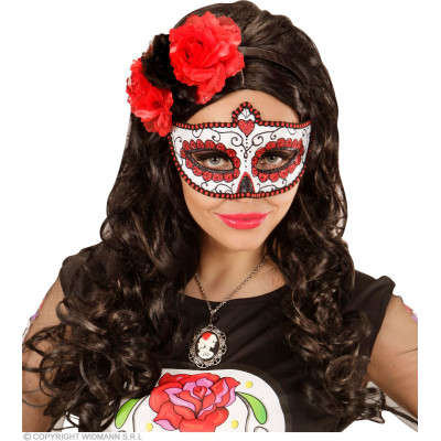 Day of the dead mask red