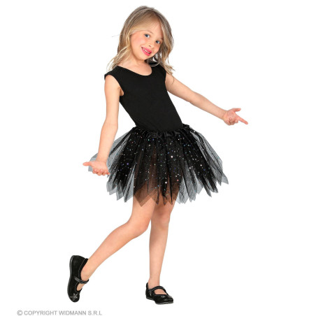 Tutu tulle skirt black, 30 cm