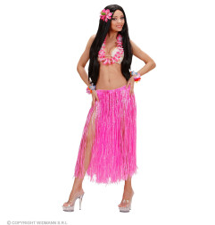 Hawaiian skirt pink, 75 cm
