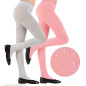 Children's tights 40 DEN white with shine, 7-10 years