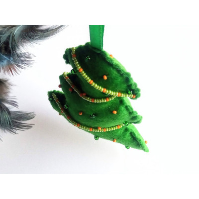 Christmas tree in ribbon