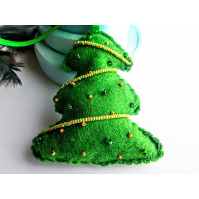 Christmas tree in ribbon