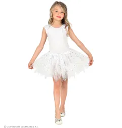Tutu tilla svārki balti, 30 cm