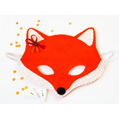 Fox mask with decoration Ditte